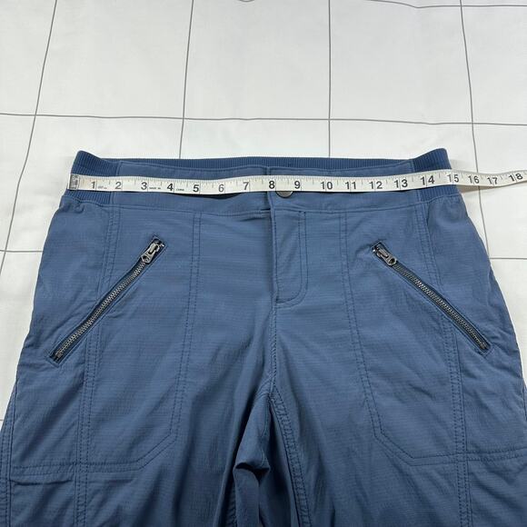 Athleta Pants Womens 8 Blue Trekkie Cropped Ankle Nylon Hiking Athletic Ripstop - Picture 7 of 12